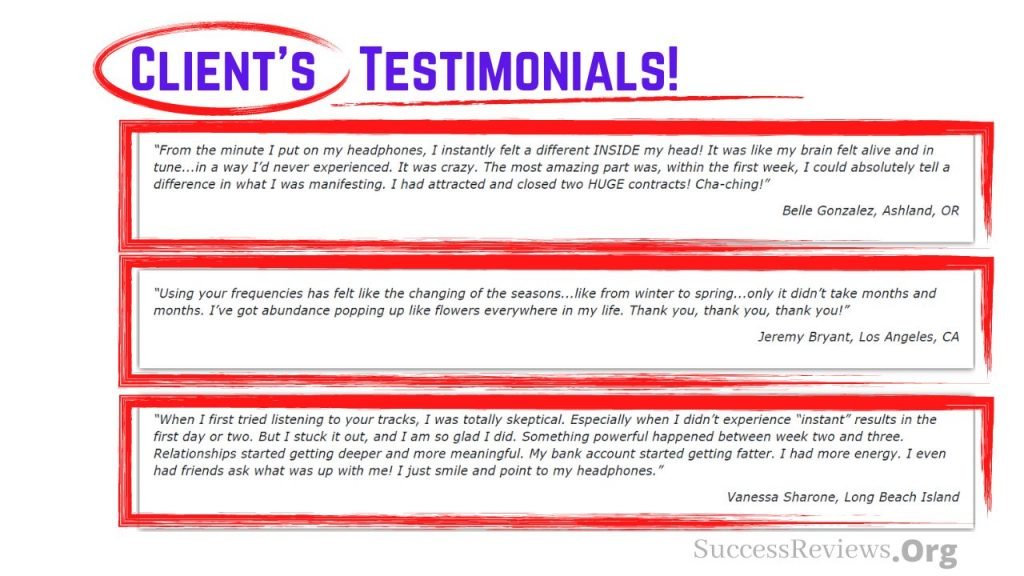 My Shocking 15 Minute Manifestation Client Testimonials