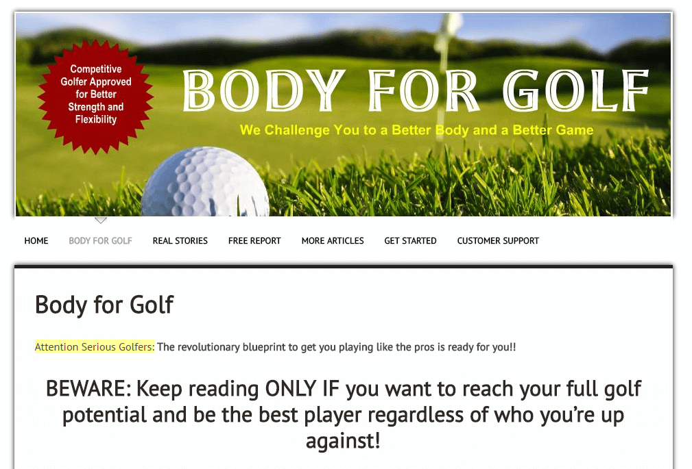 body-for-golf