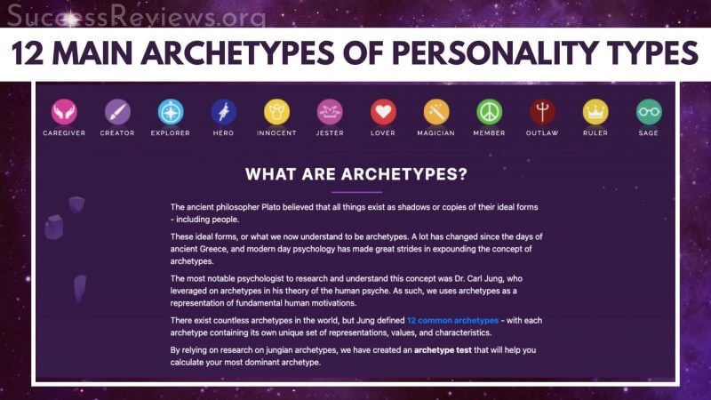 Deluxe Archetype Report 12 personality types