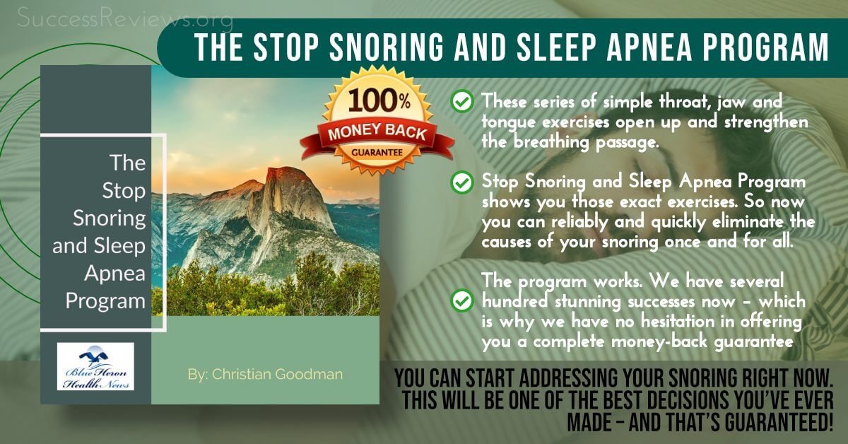 The Stop Snoring And Sleep Apnea Program with money back guarantee