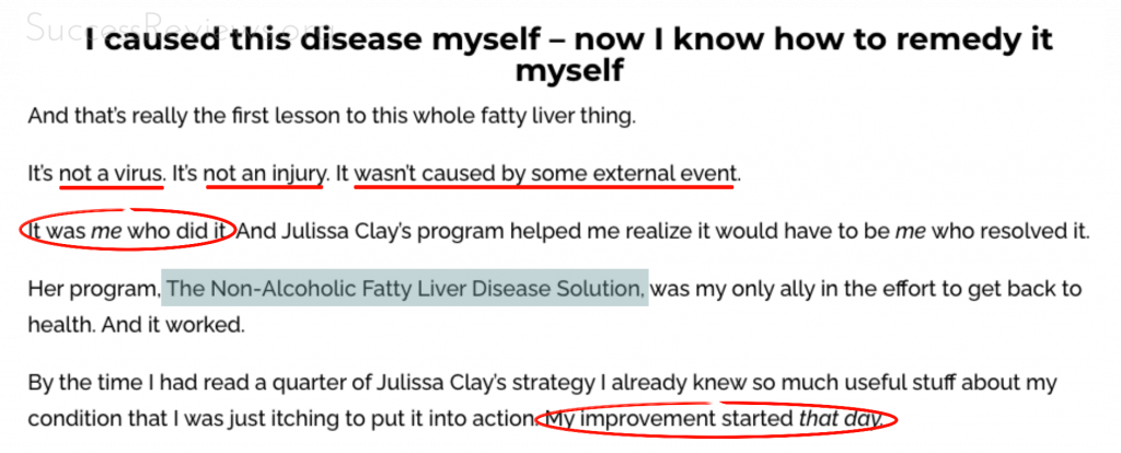 The Non Alcoholic Fatty Liver Disease Solution, My improvement started that day