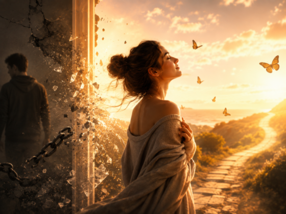 Woman finding peace and healing during avoidant attachment recovery journey